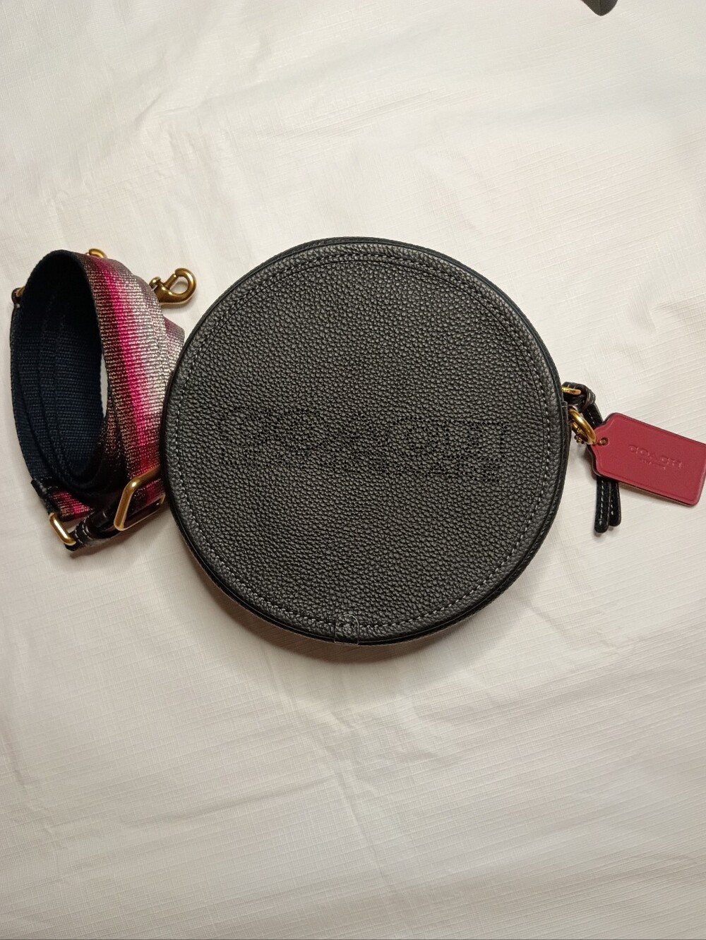 COACH Color-Block Leather Kia Circle Bag Black Multi Crossbody NWOT - Picture 5 of 14